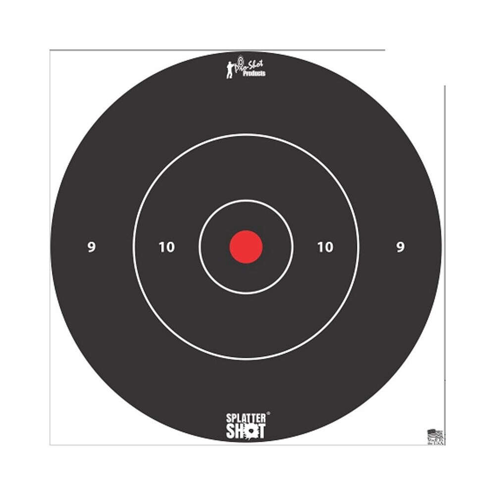 Targets Pro Shot Products Splatter Shot PRO-SHOT TARGET 12" WHT BULLSEYE 5PK